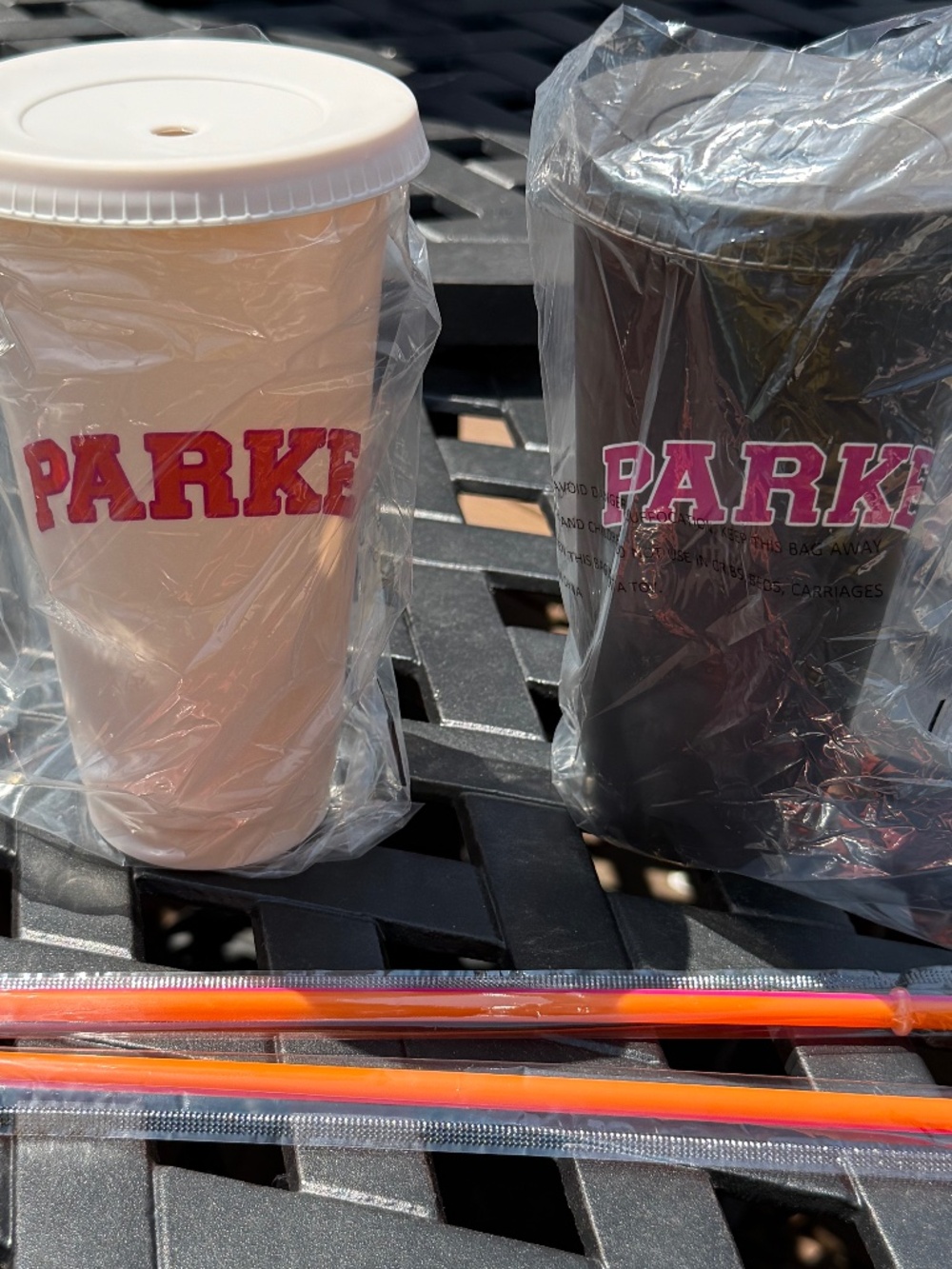 2- PARKE X DUNKIN’ reusable tumblers